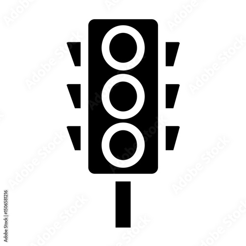 Traffic Lights Line Icon Style