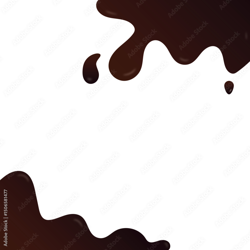 melted chocolate dripping on white melted chocolate dripping on white