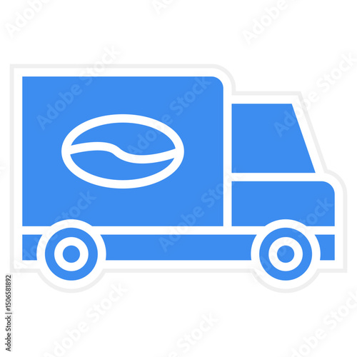 Coffee Truck Icon Style