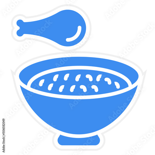 Chicken Rice Icon Style