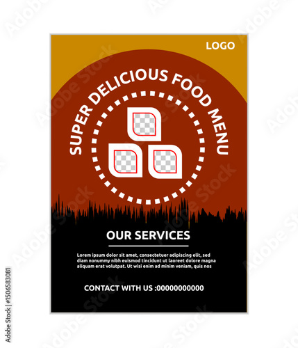 Professional Restaurant Flyer Design Template, Creative Restaurant Flyer Design Template, Modern Restaurant Flyer Design Template.