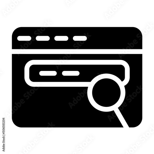 Search Bar Line Icon Style