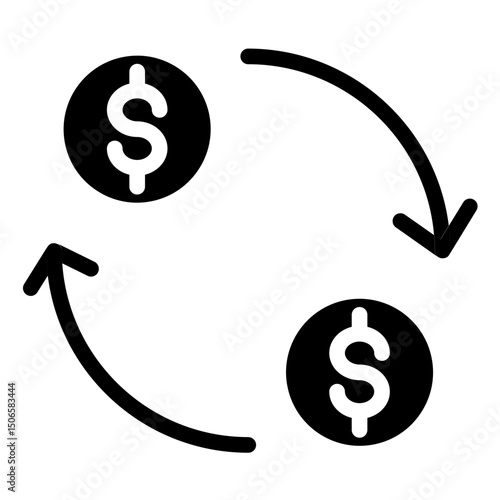 Money Exchange Line Icon Style