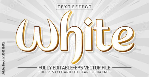 White font Text effect editable