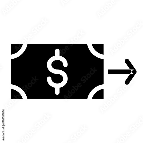 Send Money Line Icon Style