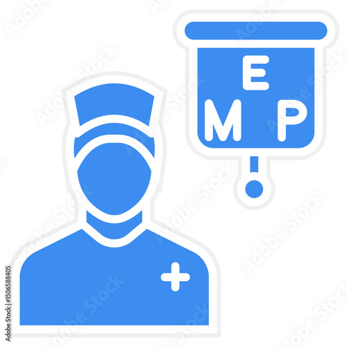 Ophthalmic Nurse Male Icon Style