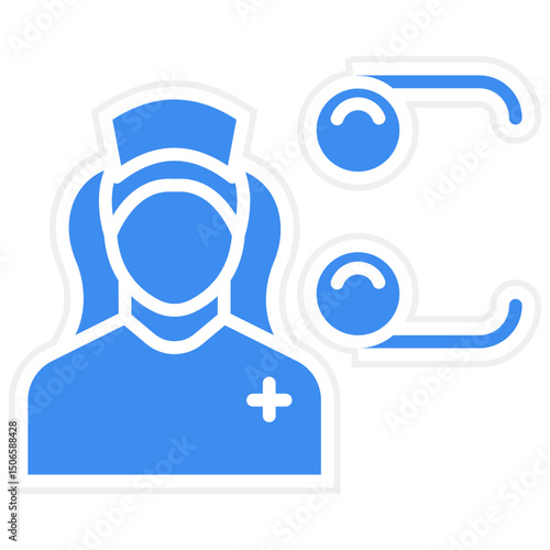 Optician Female Icon Style