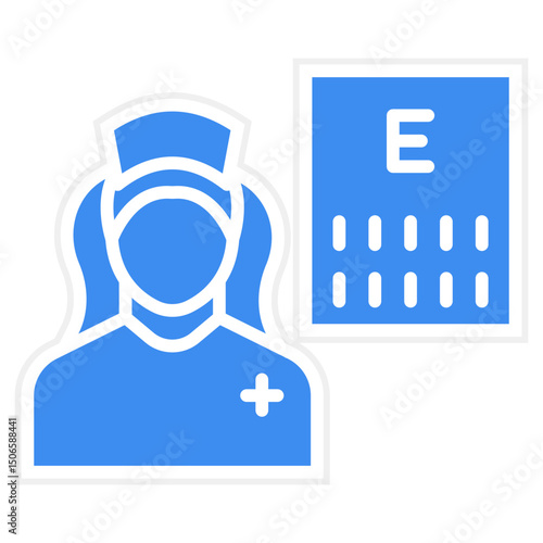 Optometrist Female Icon Style
