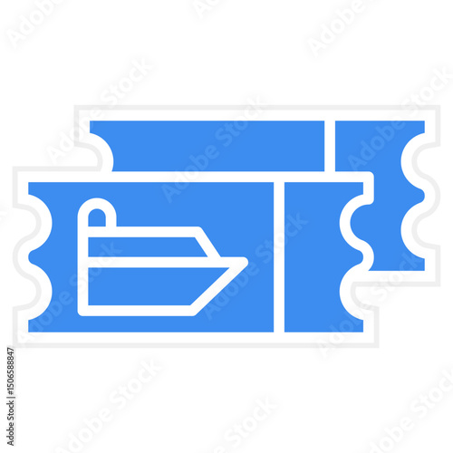 Cruise Ticket Icon Style