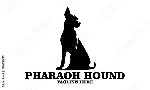 Pharaoh hound icon. Pharaoh hound vector illustration, pharaoh hound logo design and noble desert heritage