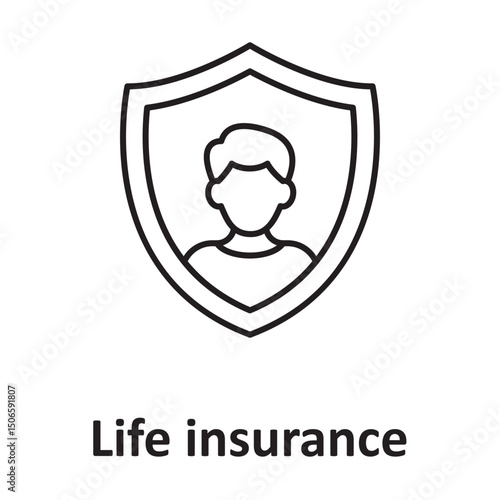 Life insurance :Vector Icon which can easily modify or edit