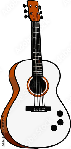 acoustic guitar vector illustration vector cartoon 