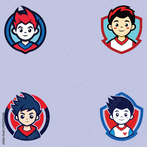 Sports & Gaming Boy Avatar Logo