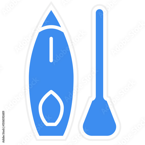 Paddleboarding Icon Style
