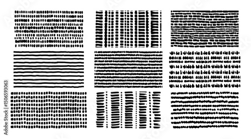 ink brush texture elements collection