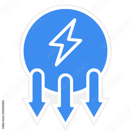 Reduce Energy Consumption Icon Style