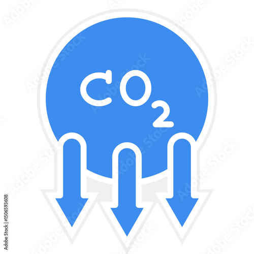 Reduce Co2 Emissions Icon Style