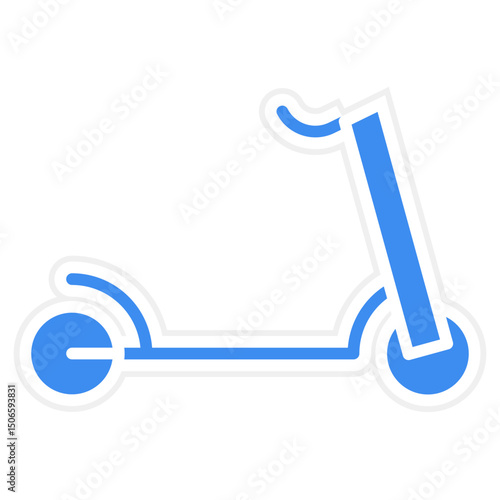 Kick Scooter Icon Style