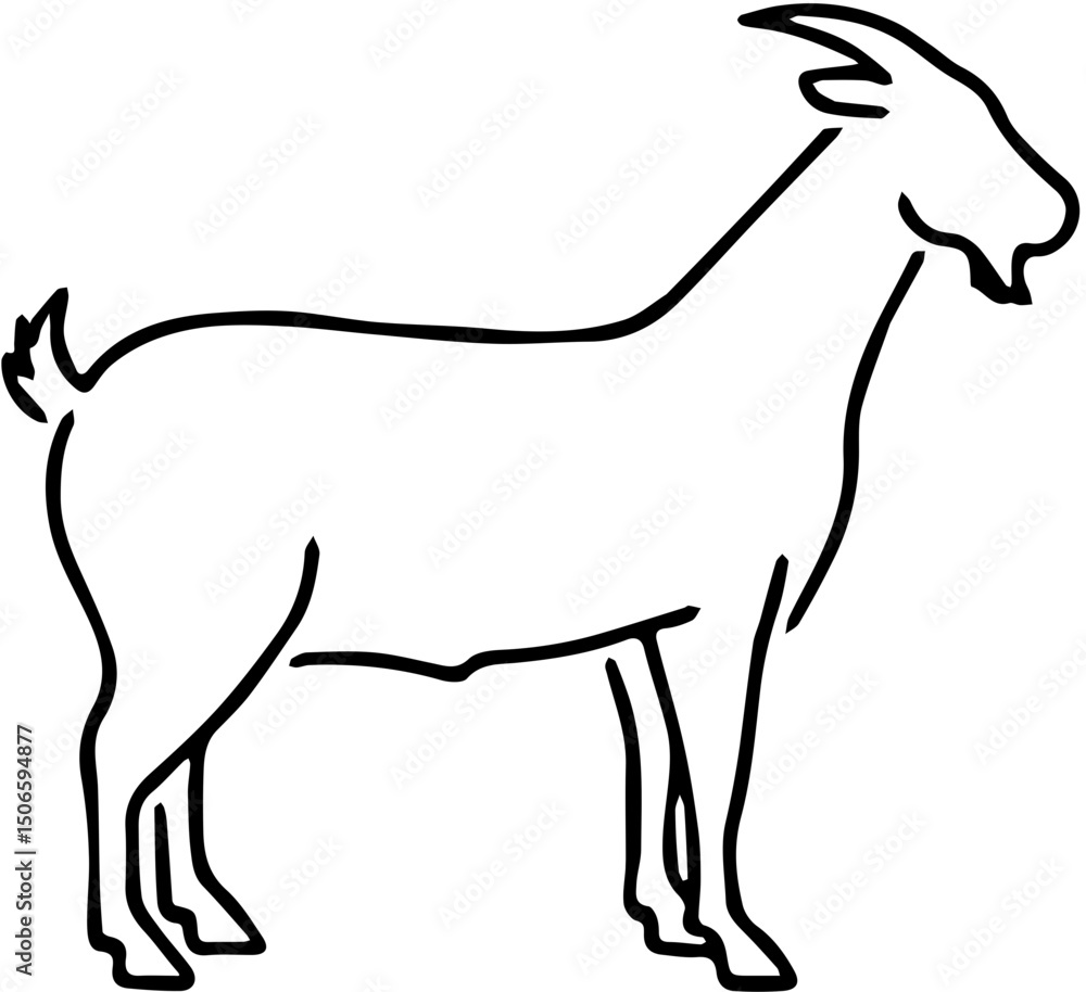 Fototapeta premium Silhouette of a sheep