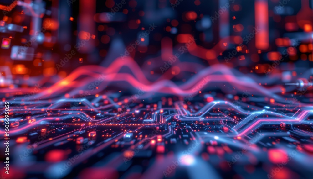 Abstract Circuit Board Data Flow Abstract Circuit Board Data Flow