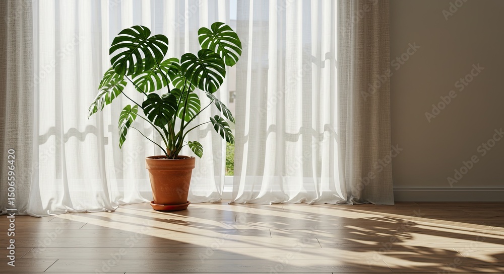 Fototapeta premium Indoor plant by a window