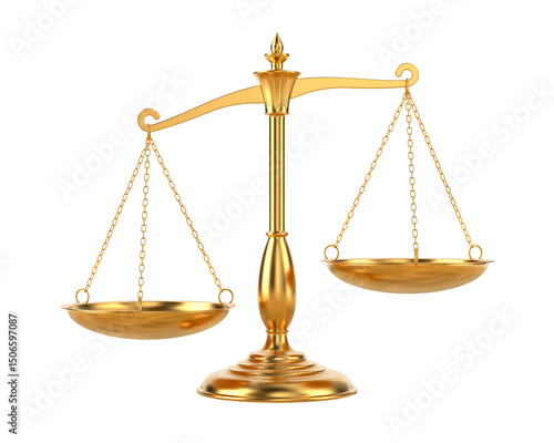 Scale on white background. Isolated 3D illustration