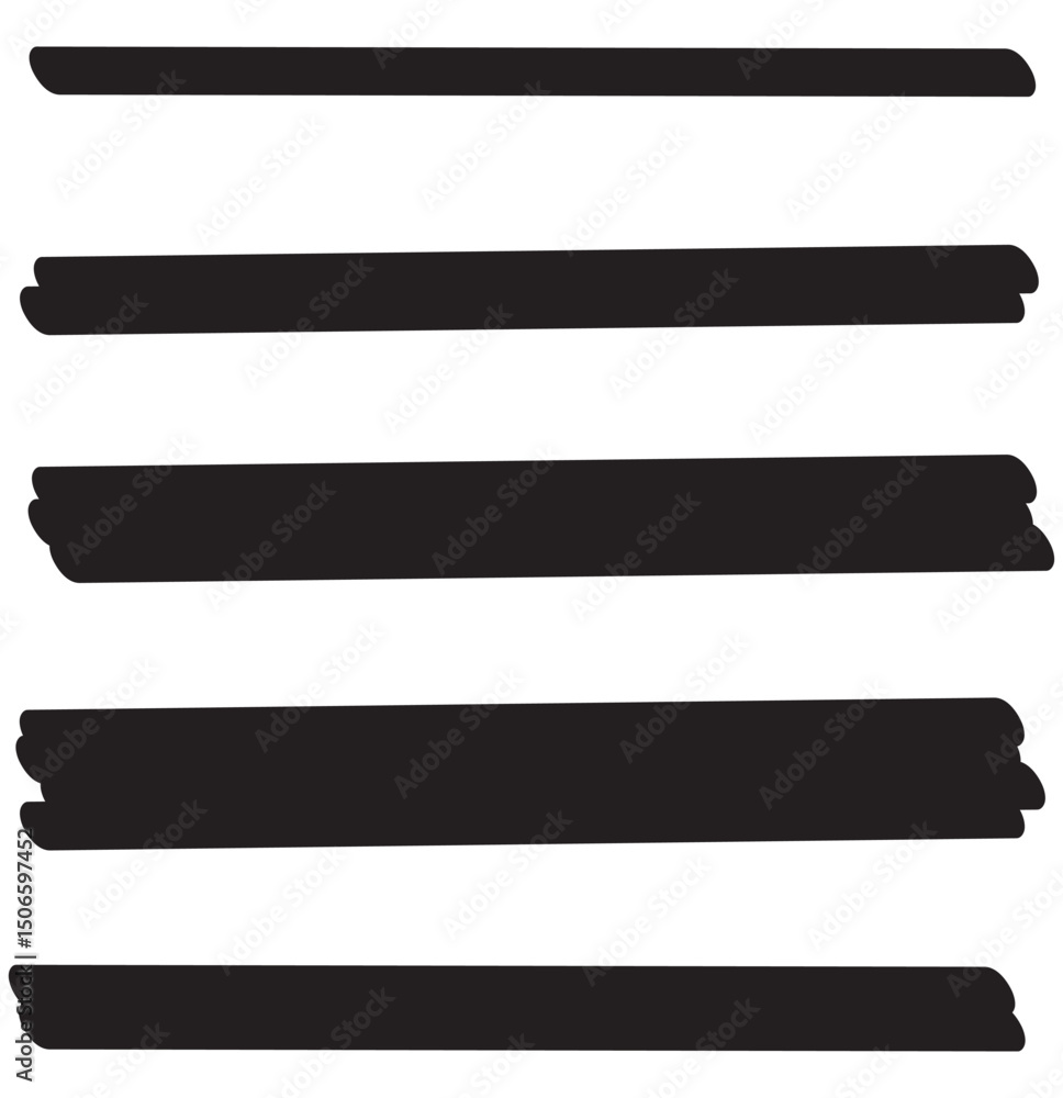 Hand-drawn Highlighters brush lines. Hand drawn marker pen line stroke set. Highlight underline and strike through line template. Vector illustration isolated on white background. Eps 10 Hand-drawn Highlighters brush lines. Hand drawn marker pen line stroke set. Highlight underline and strike through line template. Vector illustration isolated on white background. Eps 10