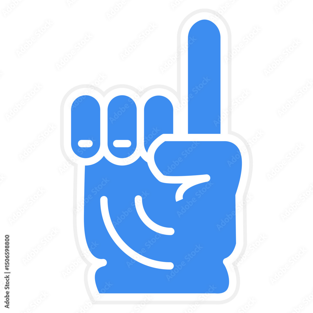 Foam Hand Icon Style Foam Hand Icon Style