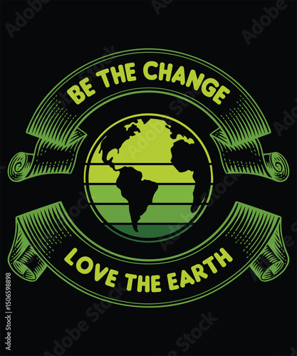 World Environment Day T-Shirt Design with Green and Blue Elements.