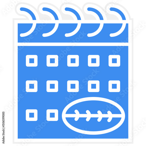 Rugby Match Date Icon Style
