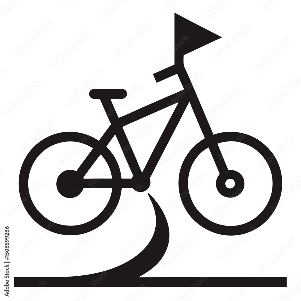 Bicycle Path Icon with Arrow Vector on White Background, Bike Lane Direction Symbol Illustration
Bicycle Path Icon with Arrow Vector on White Background, Bike Lane Direction Symbol Illustration