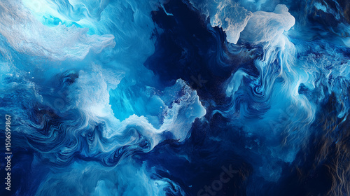 Serene Ocean Views and Flowing Fabric Concepts – Abstract & Scenic Coastal Backgrounds