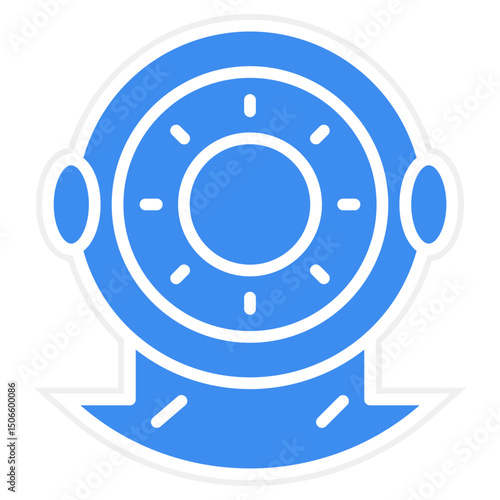 Diving Helmet Icon Style