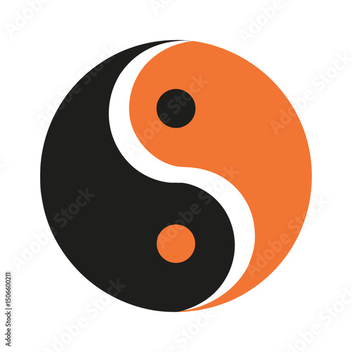 yin yang icon on white background