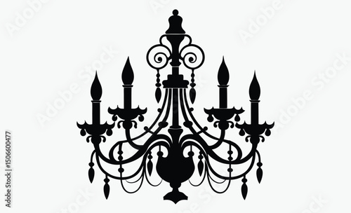 Chandelier Silhouette Illustration