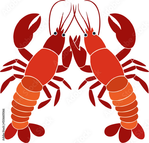 Lobster love vector illustration