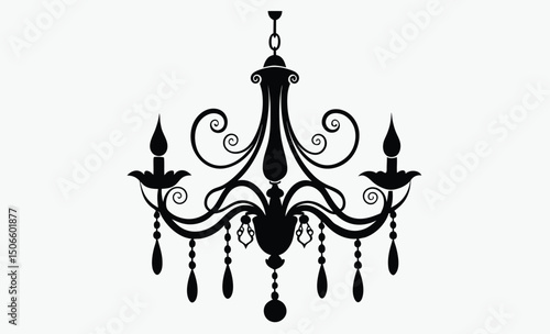 Chandelier Silhouette Illustration