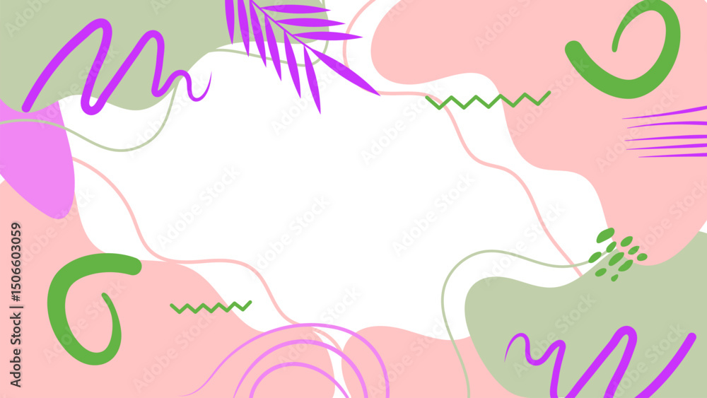 Fototapeta premium Hand Drawn Flat Vector Background