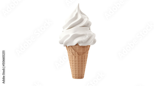 Delicious Creamy Soft Serve Ice Cream in a Crispy Waffle Cone perfect for summer desserts and sweet treats