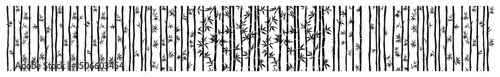 bamboo forest silhouette seamless vector