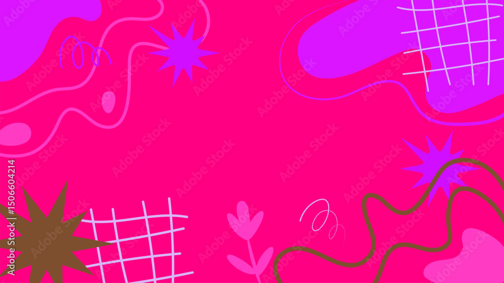 Obraz premium Hand Drawn Flat Vector Background