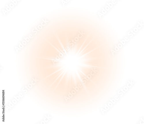 vibrant sunburst PNG with glowing rays, warm colors, and abstract solar energy—perfect for summer designs and dynamic backgrounds.