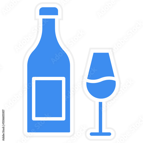 White Wine Icon Style