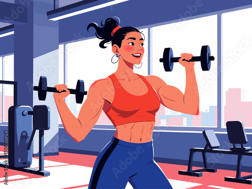  Vibrant and empowering fitness a person, athletic build