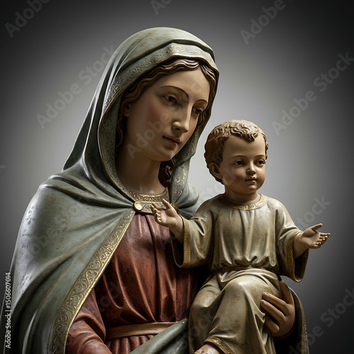 Virgin Mary and Jesus Christ statue
