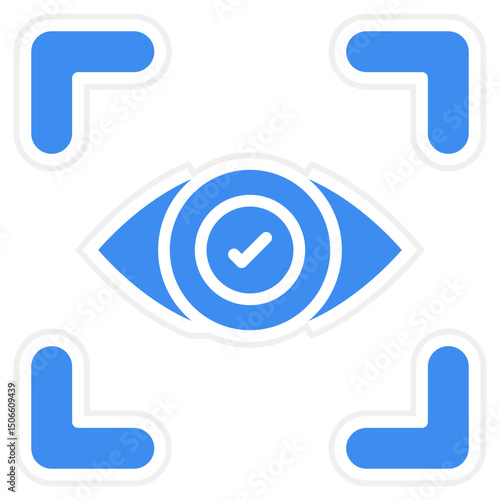 Eye Recognition Icon Style