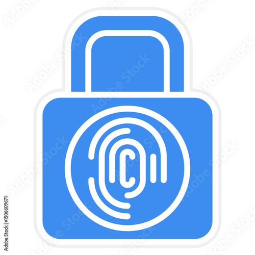 Biometric Padlock Icon Style