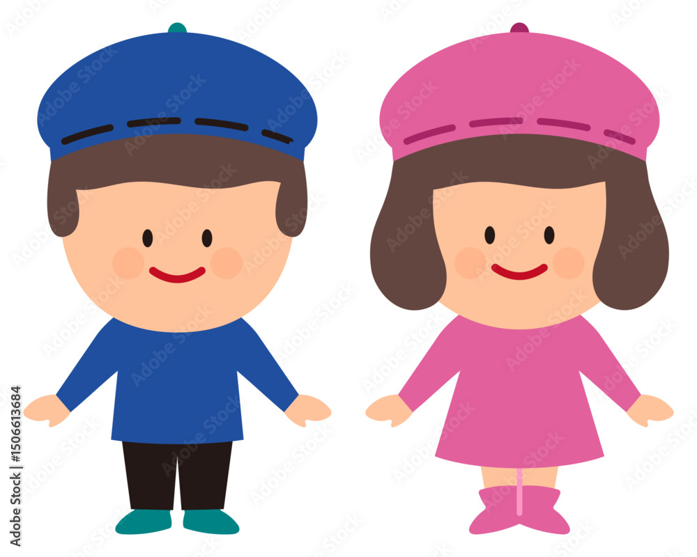 秋服を着た子供のイラスト 秋服を着た子供のイラスト