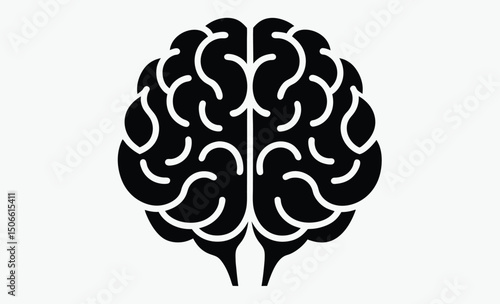 Brain Silhouette Vector Icon