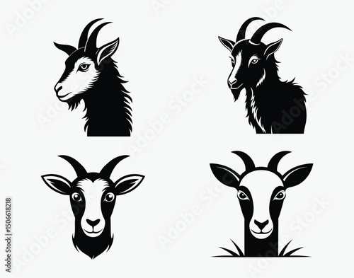 Peeking Goat Silhouette